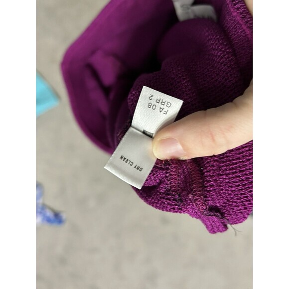 St. John - Plum High-Waisted Straight Leg Knit Pants SIZE 10 - Picture 7 of 10